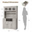 Armoire de 69 po de hauteur à DEL avec station de charge, support à vin et tablettes réglables, huche de bar à café pour le salon-1107840586