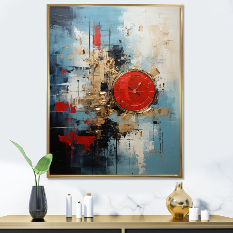 Collage Serenade I sur impression sur toile, H 40 po x l 30 po x P 1,5 po, Cadre flottant doré