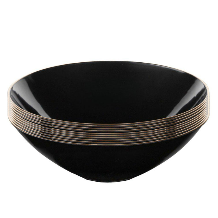 https://assets.wfcdn.com/im/13025619/resize-h755-w755%5Ecompr-r85/2425/242548948/Ecoquality+16+Oz+Black+Plastic+Round+Bowls+With+Gold+Rim+80+Guests.jpg