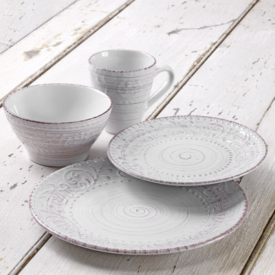 Arya Piece Stoneware Dinnerware Set - Service for 4