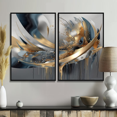 Abstract Shapes And Infinity Lines I - Abstract Shapes Canvas Prints