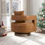 Fauteuil demi-tonneau moderne pivotant avec dossier ouvert-1256792941