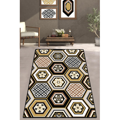Ansonia Abstract Shag Area Rug