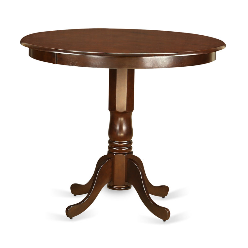 Smithson Round Solid Wood Dining Table, Mahogany, 42" L x 42" W