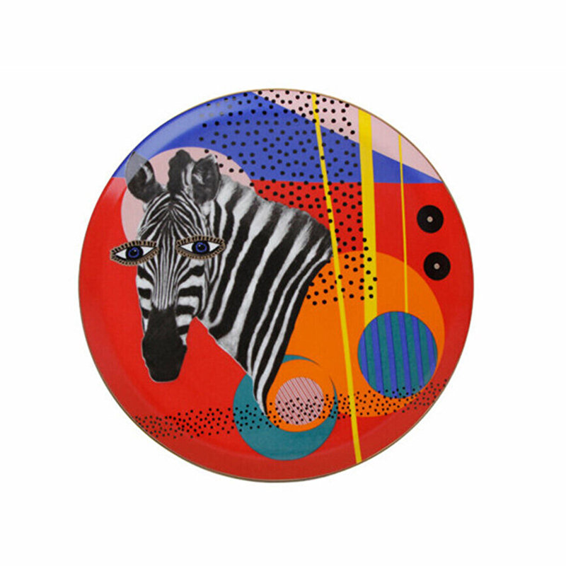 Wild Life Set of 6 Zebra Dinner Plates, 28cm