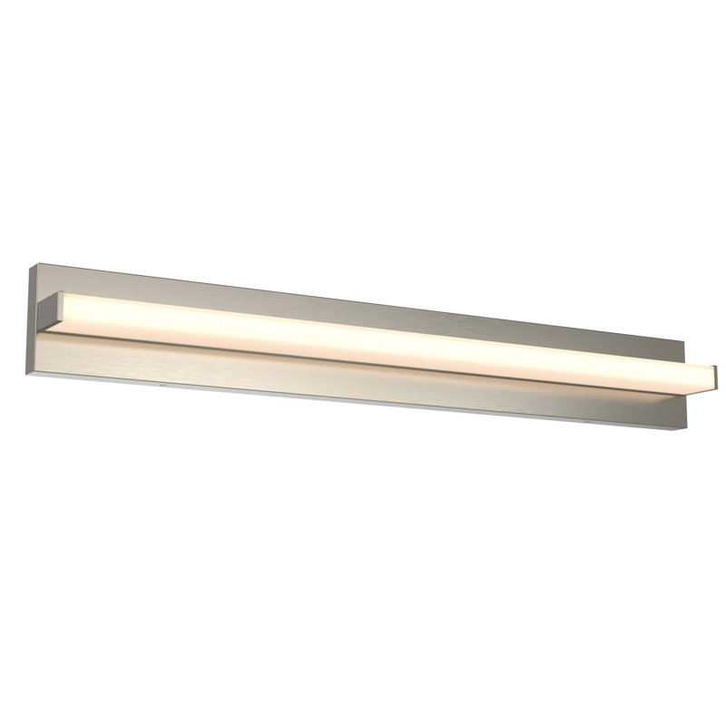 Ledge 24 Inch Adjustable Linear Vanity, 4.75" H x 36" W x 3.75" D, Chrome, 32 W