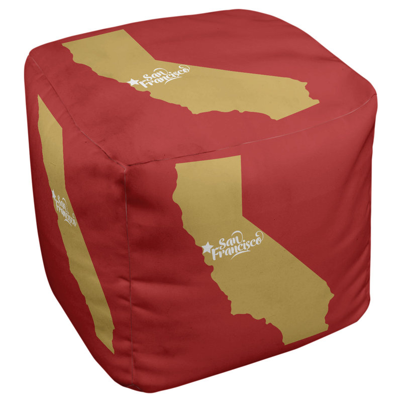Repose-pieds cubes san francisco sports, Rouge / Jaune