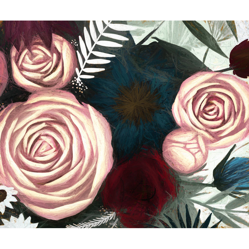 Large Floral Pattern - Painting Print, 61cm H x 91cm W, Wrapped Canvas