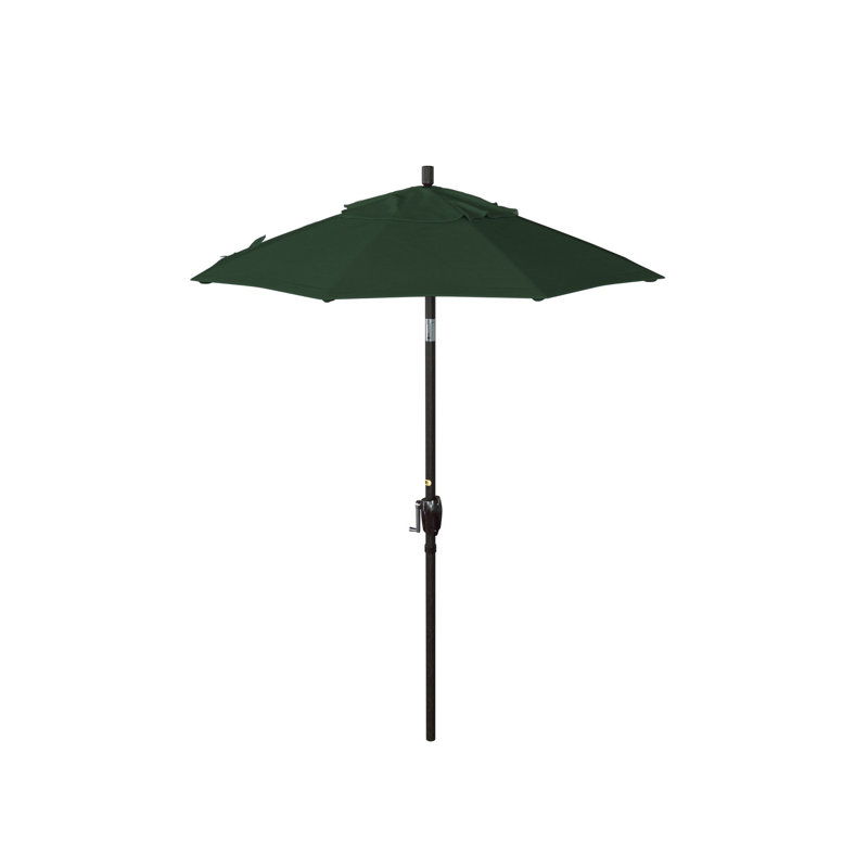 Parasol de marché 6 pi Jelinek, Toile Sunbrella® vert forêt, Bronze