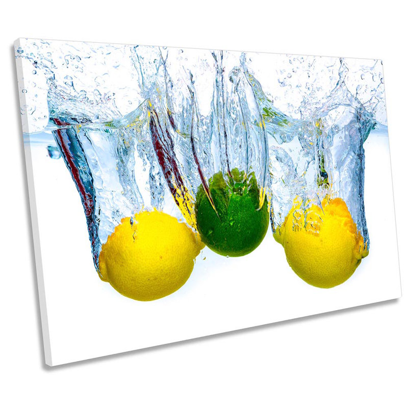 Lemon Lime Splash Kitchen - Wrapped Canvas Print, 40.6cm H x 61cm W