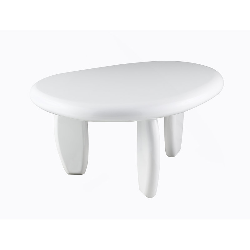 White High Gloss End Table