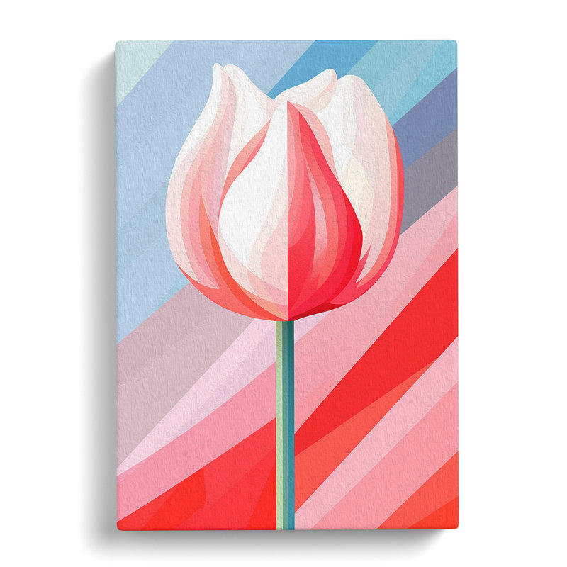 Tulip Flower Op - Print, 60cm H x 40cm W x 3cm D