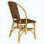 Chaise d'appoint brune en rotin tissé - ensemble de 2