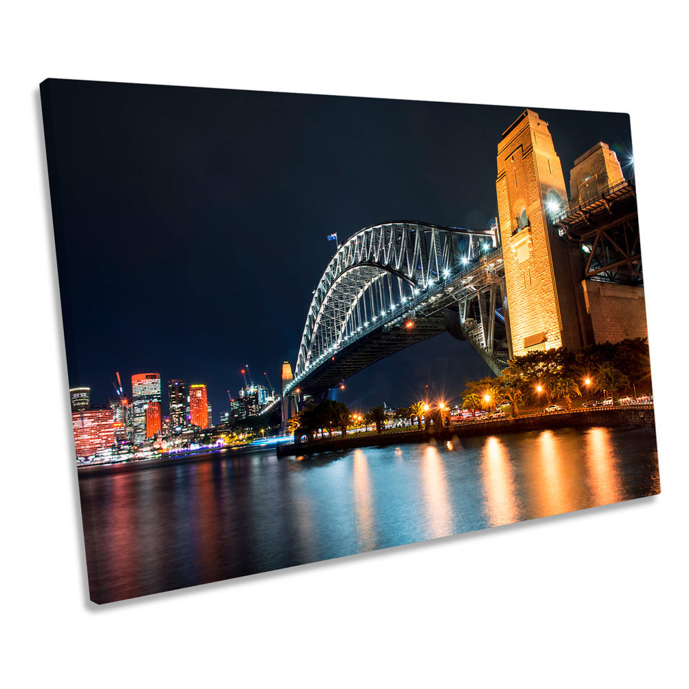 Sydney Bridge Skyline City - Wrapped Canvas Print