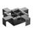 Attikus Mirrored Coffee Table Gray
