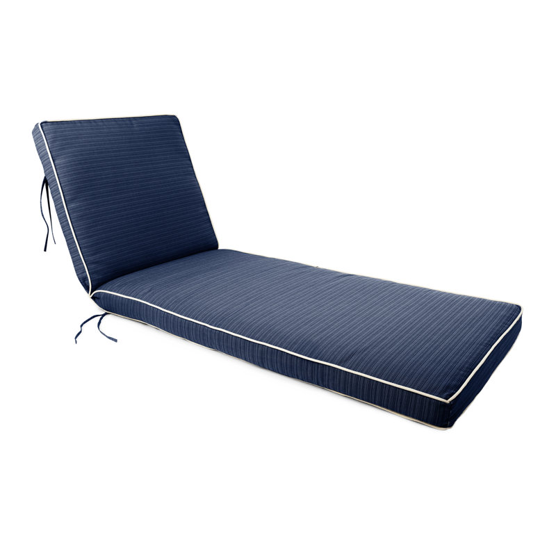Chaise Lounge With Cord Polyester Padded Fill., Black