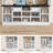 79 Inch Hall Tree with Shoe Storage, Farmhouse Mudroom Hall Tree with Bench and Coat Rack, White Entryway Bench with Barn Door, Adjustable Shoe Cubbies and 3-Tier Cabinet for Entryway