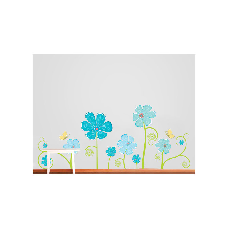 Décalcomanie murale fleur et papillon, Schéma C