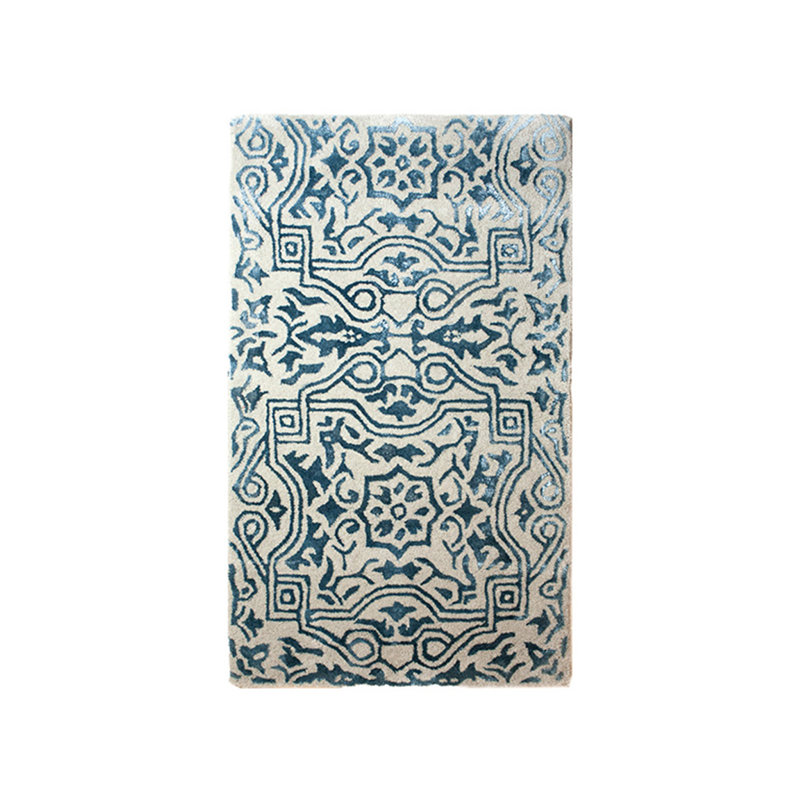 Hand-Made Porto Blue Accent Rug
