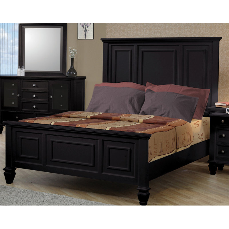 Aveley Standard Bed, Black, Queen