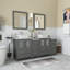  Ensemble de meuble-lavabo double 72 "avec miroir-23188987