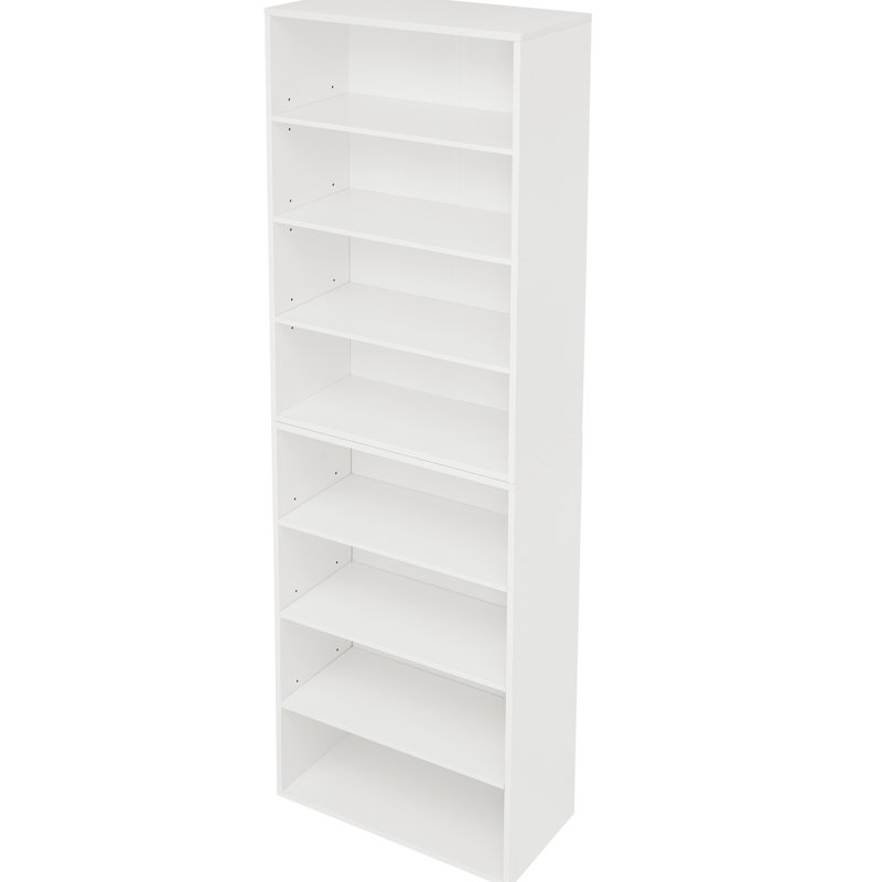 Tour de rangement pour CD, conception à deux couches, hauteur de tablette réglable à 8 cubes, imperméable, bibliothèque multifonctionnelle de poids brut de 72,5 lb, tablettes, amovible en deux 4, filet à haute densité 32