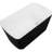 49'' Acrylic Freestanding Soaking Bathtub, Square Japanese Tub With Overflow And Drain, Glossy Black 49" Tub, Square-Shaped Bath Drain Overflow,