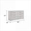 Ensemble de chambre à coucher, grand lit en bois blanc neige 4 pièces avec tête de lit DEL | Bois | Lits standard-220860810-220860811