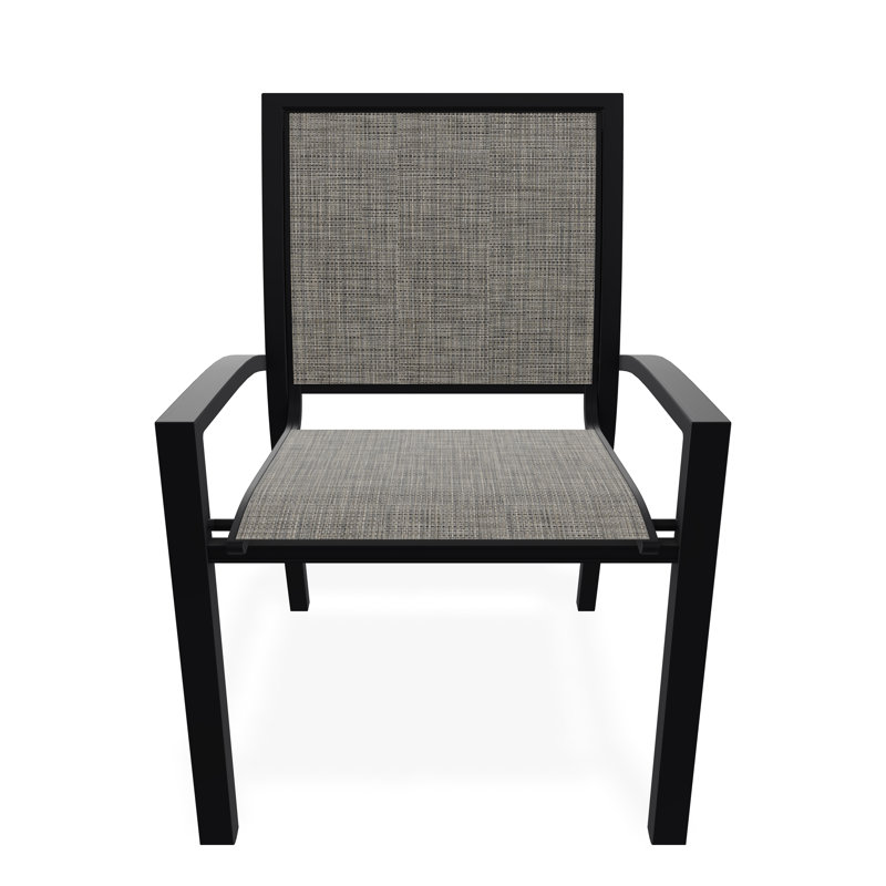 Kendall Outdoor Dining Chair, Black, Storm