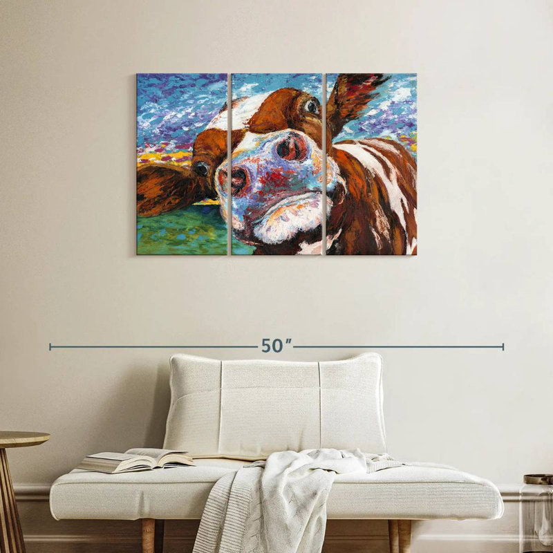Curious Cow I, 24" H x 38" W