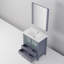 Meuble-lavabo de salle de bain 30 po X P 18,25 po D, plateau en céramique blanche et Miroir