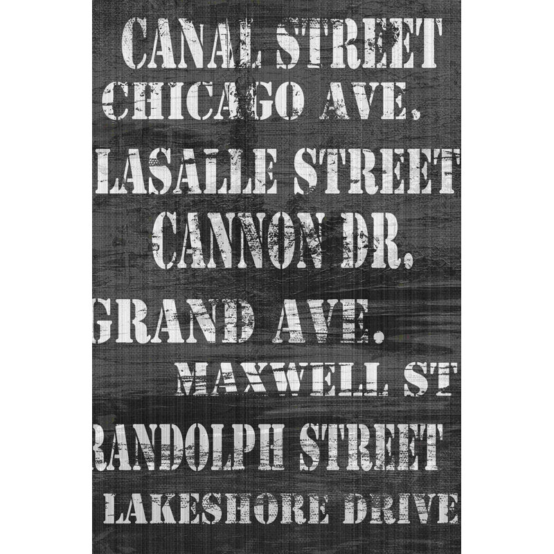 Rues de Chicago II, H 18 po x l 12 po x P 1,25 po