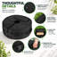 Sac de lestage rond de 45,7 cm (18 po) pour pied de parasol – Sac de sable imperméable 900D avec ouverture à anneau brisé et boucle à dégagement rapide, ancrage robuste pour parasol de patio, tente-auvent, tonnelle et support extérieur (noir)