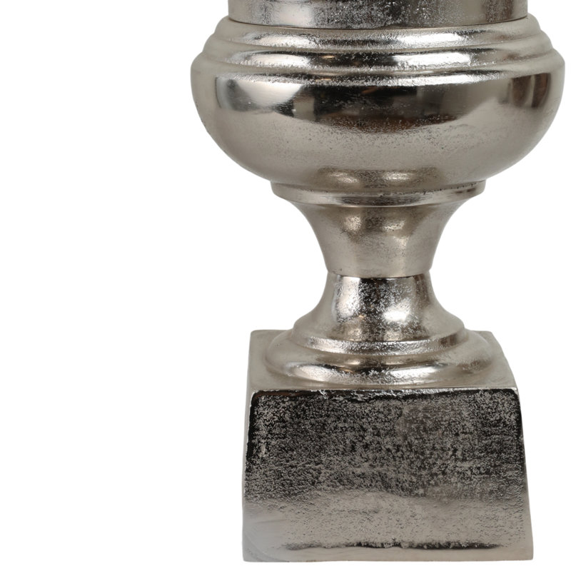 Kenosha Handmade Aluminum Floor Vase, Silver