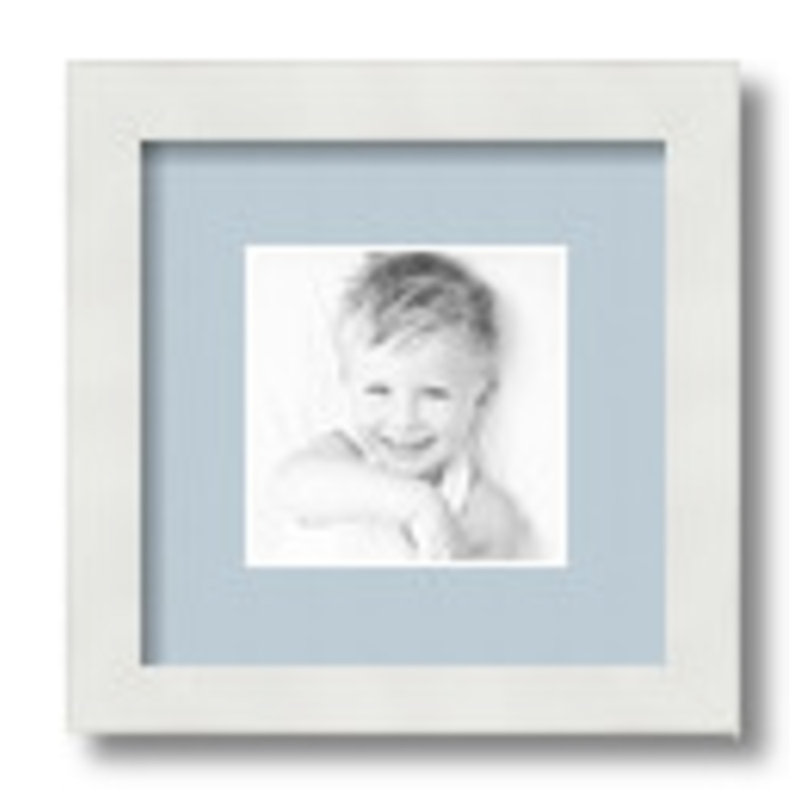 Matte Picture Frame with Mat, Baby Blue