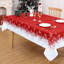 Snowflake Christmas Tablecloth in Waterproof Polyester | Spill-Proof & Washable Festive Cover for Dining Room, Kitchen & Holiday Parties-297098795
