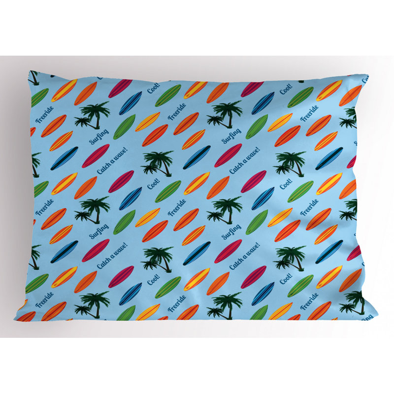 Surfboard Polyester Sham Set, Twin