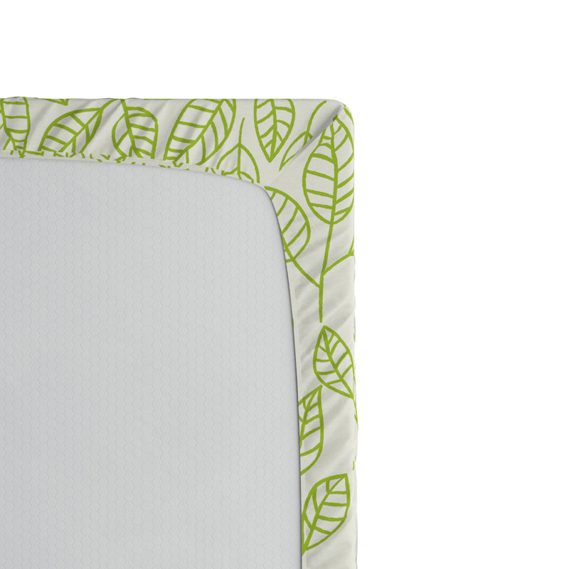 Microfiber Floral Fitted Sheet, Twin Fitted Sheet, Green Floral 21