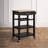 Michelle 4 Tier Butcher Block Kitchen Cart with Drawer and Wine Rack-1884485124