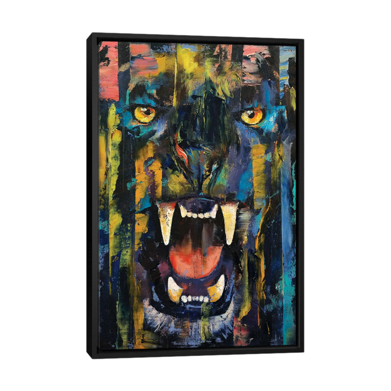 «Black Panther», reproduction sur toile, H 26 po x l 18 po x P 1,5 po, Toile avec cadre noir, Pas de tapis