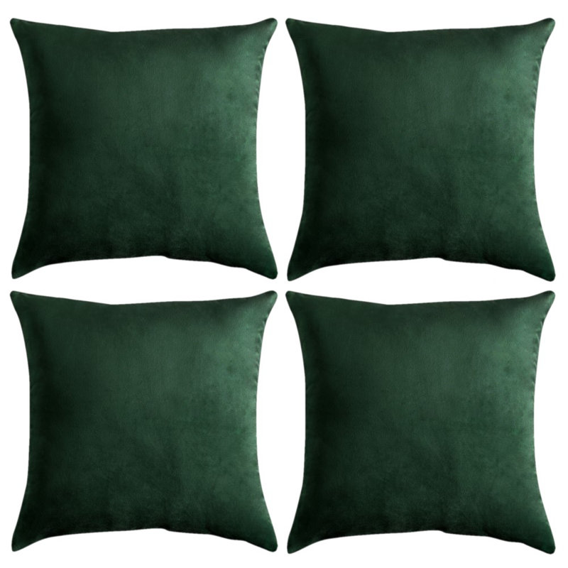 Housse de coussin Jakeryan, Vert foncé, 16 po x 16 po, Housse de coussin seulement - sans coussin