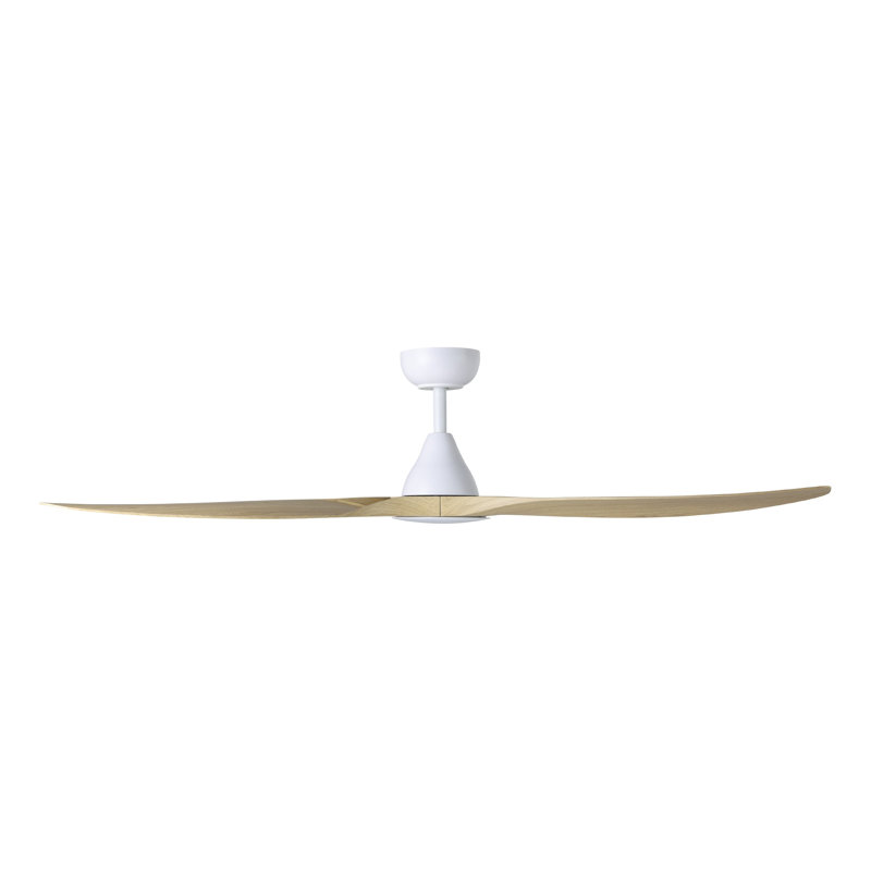 Syeed Ceiling Fan, 60", Oak, White