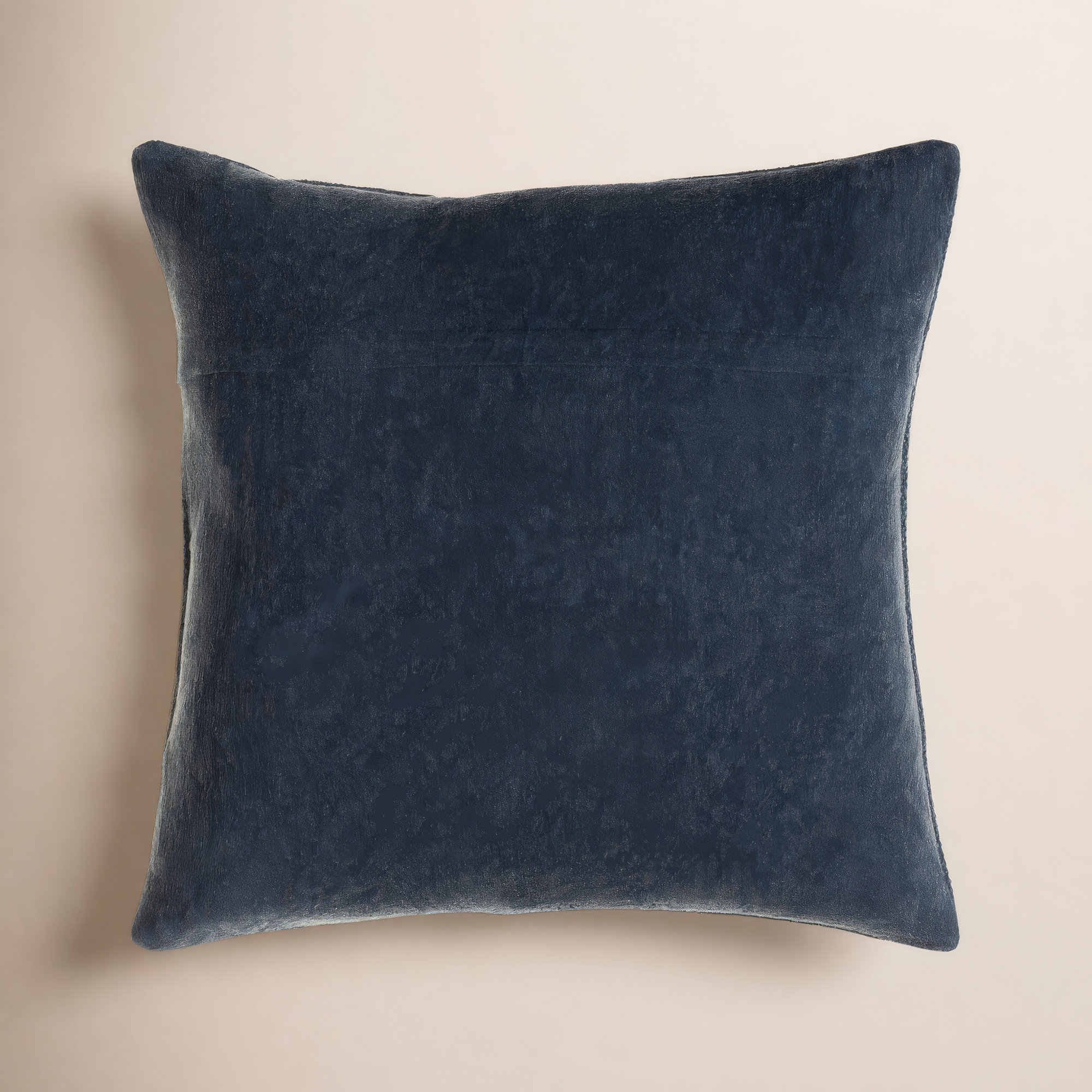 Dunbar Cotton Throw Pillow, Navy, Poly Fill, 20" x 20"