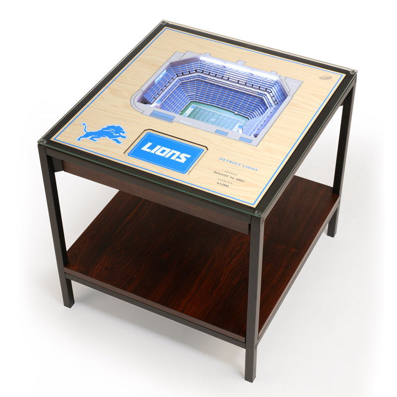 Husik NFL 25-Layer StadiumViews Lighted End Table, Detroit Lions