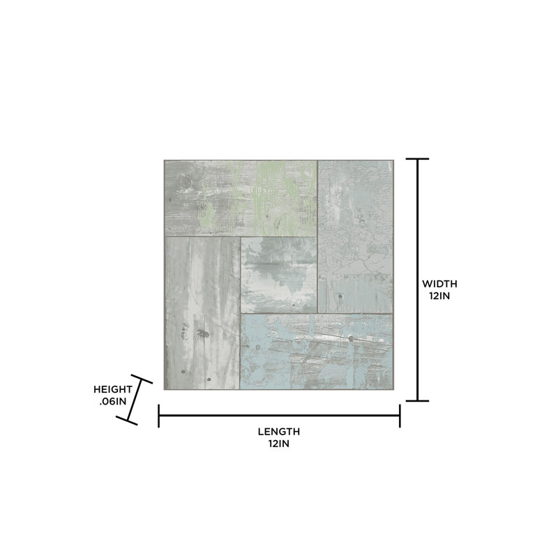 Boardwalk Peel & Stick 12" x 12" x 1.5mm Vinyl Tile