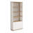 Modern Scandinavian Bookshelf, Atlantic Pine & White, 29.5 x 66.3 x 10.6 inches | 100% Melamine Coated Particle Board, Thickness: 0.7 inches | Push to Open Doors, Stylish Storage Solution for Home & Office-116040274