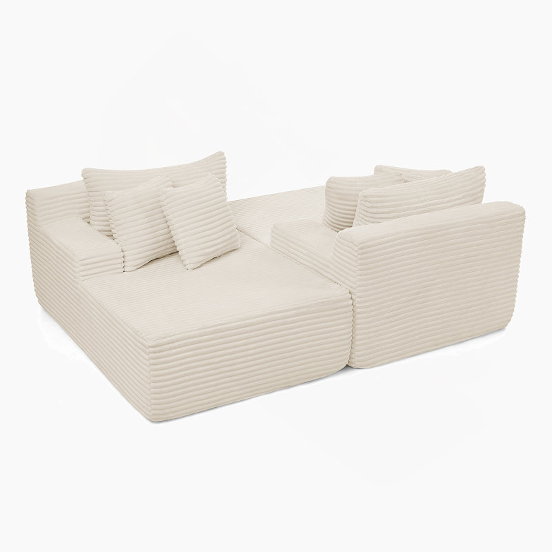 Fauteuil paresseux à deux places Boneless, Beige