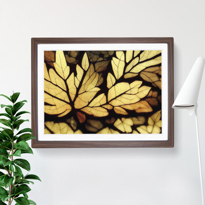 Sculptured Autumn Leaf - Framed Print
