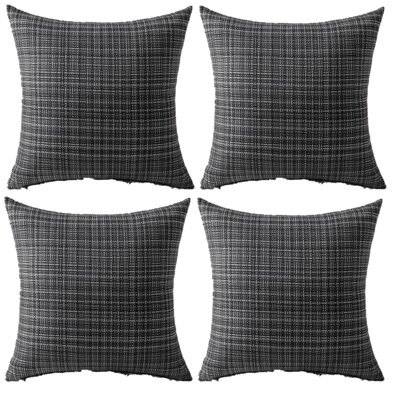 Ensemble de 4 housses de coussin d'extérieur imperméables