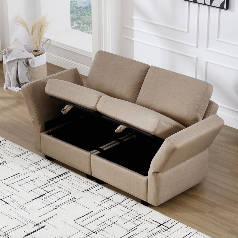 Canapé Sarab, Polyester brun